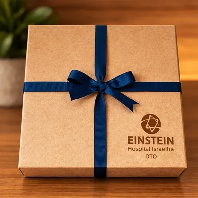 Caixa personalizada com logotipo corporativo